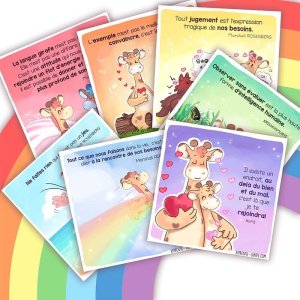 Cartes Sagesse CNV en arc en ciel