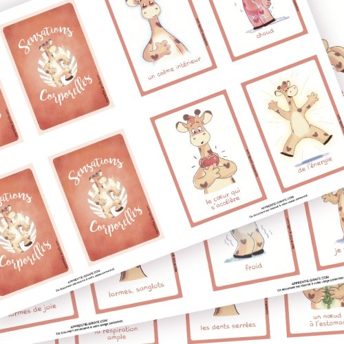 25 Cartes Sensations Corporelles à imprimer – Image 3
