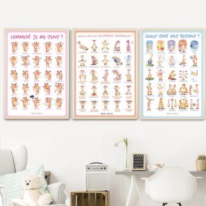 3 affiches Émotions Besoins Sensations
